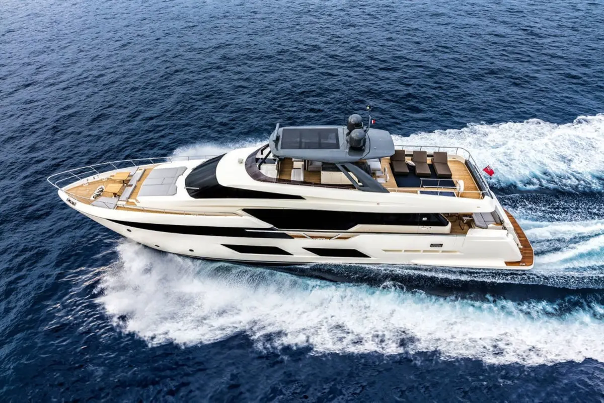 Ferretti 920, exterior — Yacht Hire Marbella, Marbella. Ferretti 920 — 28m
