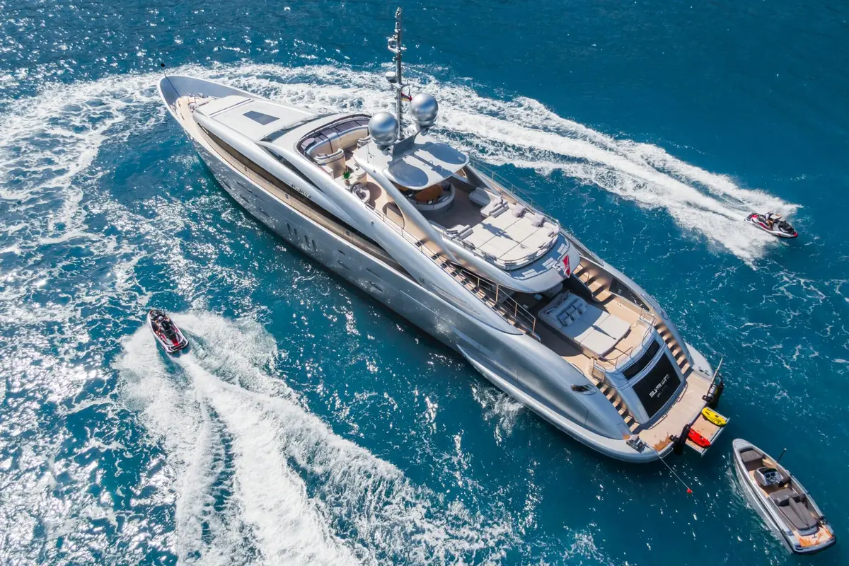 Silver Wind, aft deck — Yacht Hire Marbella, Marbella. Silver Wind — 44m