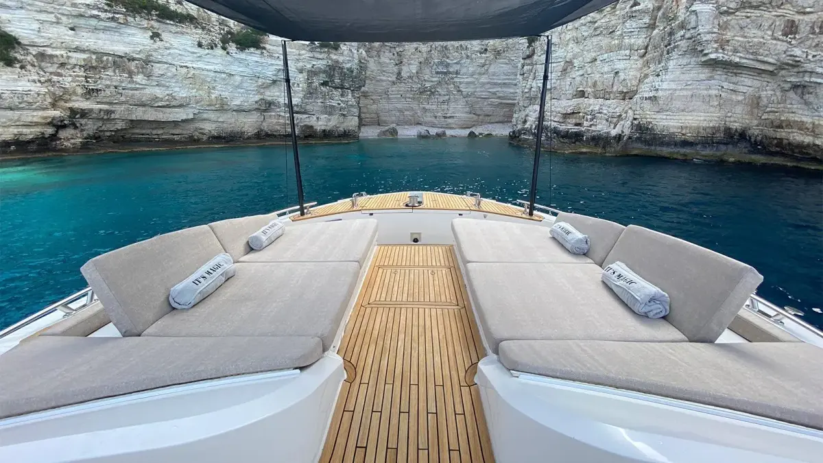 MCY66, aft deck — Yacht Hire Marbella, Marbella. MCY66 — 20m
