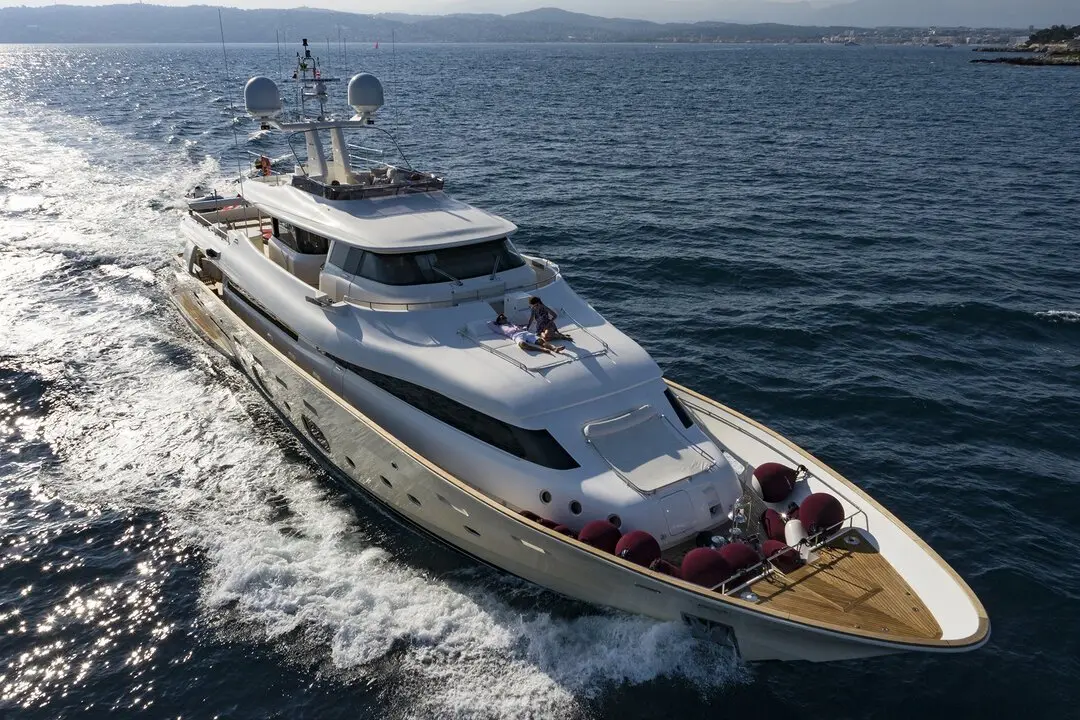 Navetta 33, aft deck — Yacht Hire Marbella, Marbella. Navetta 33 — 33m
