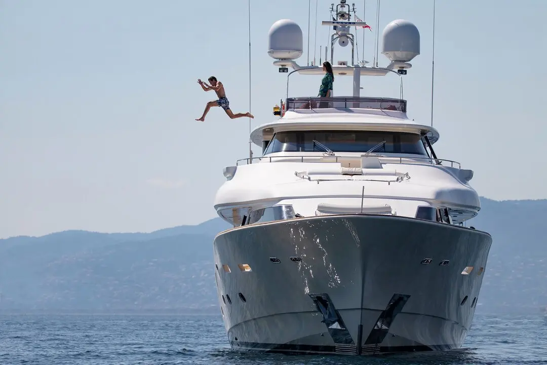 Navetta 33, flybridge — Yacht Hire Marbella, Marbella. Navetta 33 — 33m