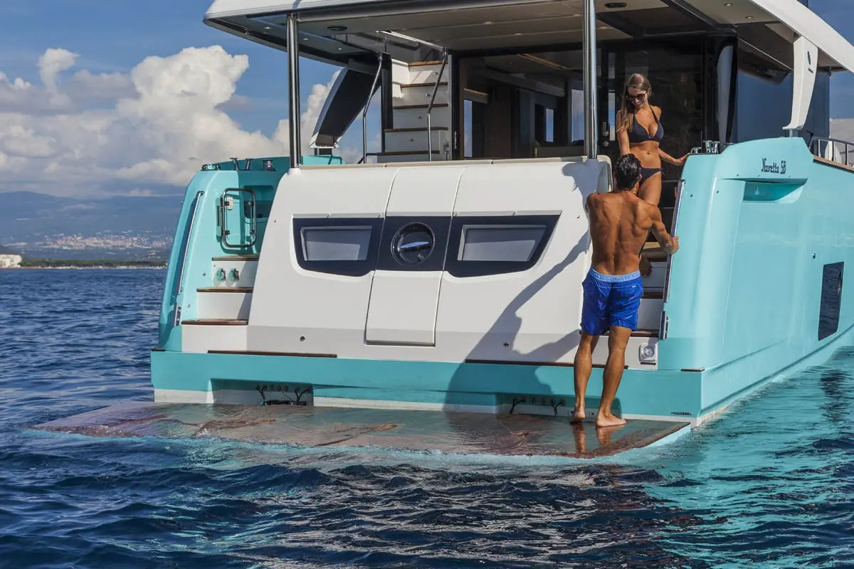 Navetta 58, master cabin — Yacht Hire Marbella, Marbella. Navetta 58 — 17m