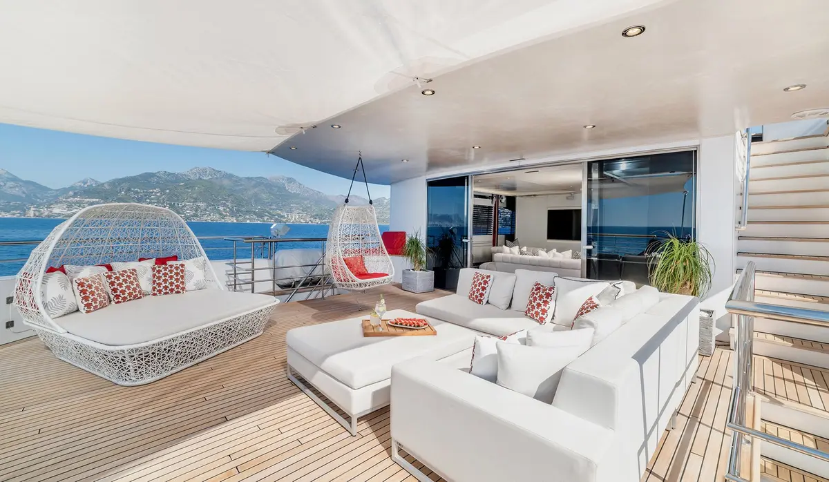 Philip Zepter 50m, flybridge — Yacht Hire Marbella, Marbella. Philip Zepter 50m — 50m