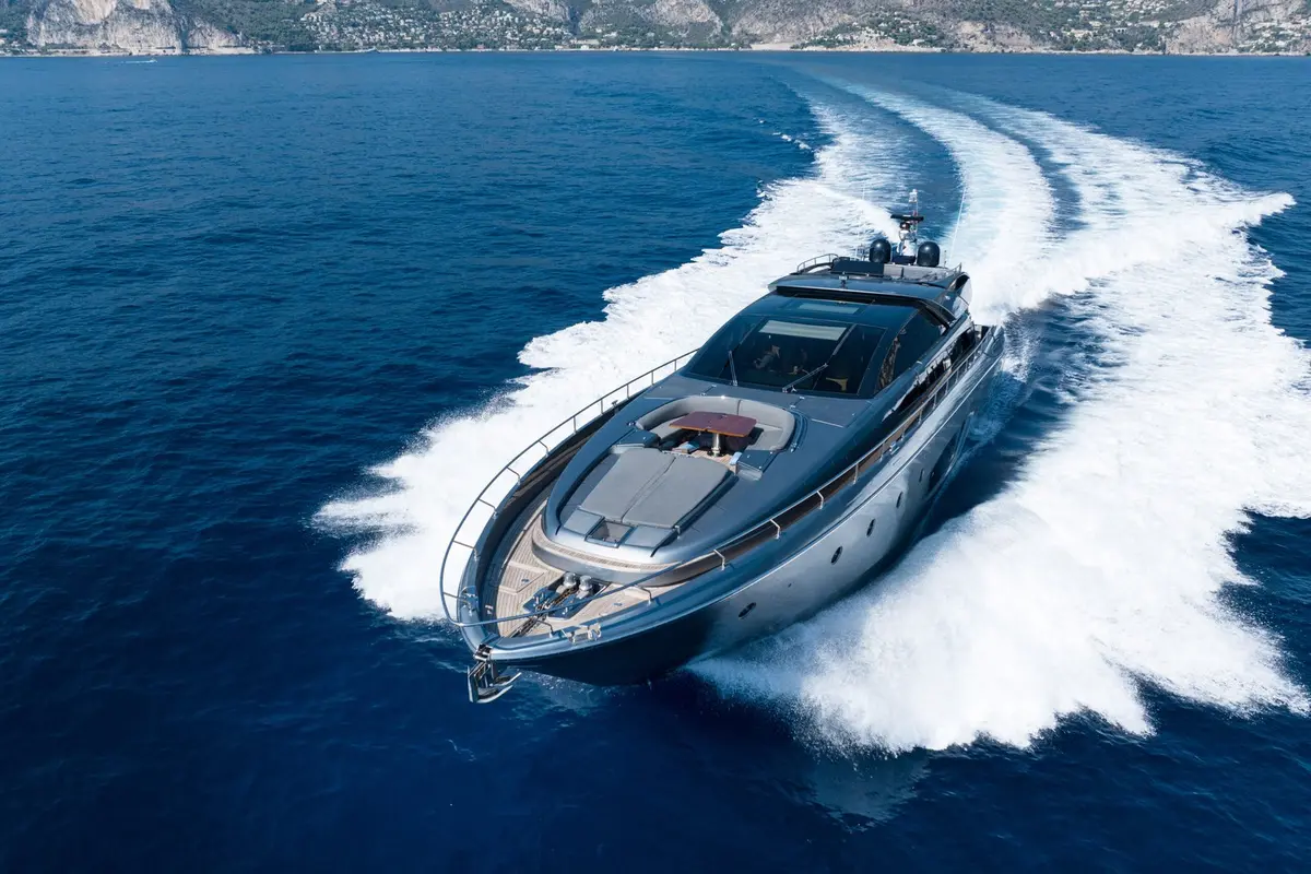 Riva 86 Domino, aft deck — Yacht Hire Marbella, Marbella. Riva 86 Domino — 26m