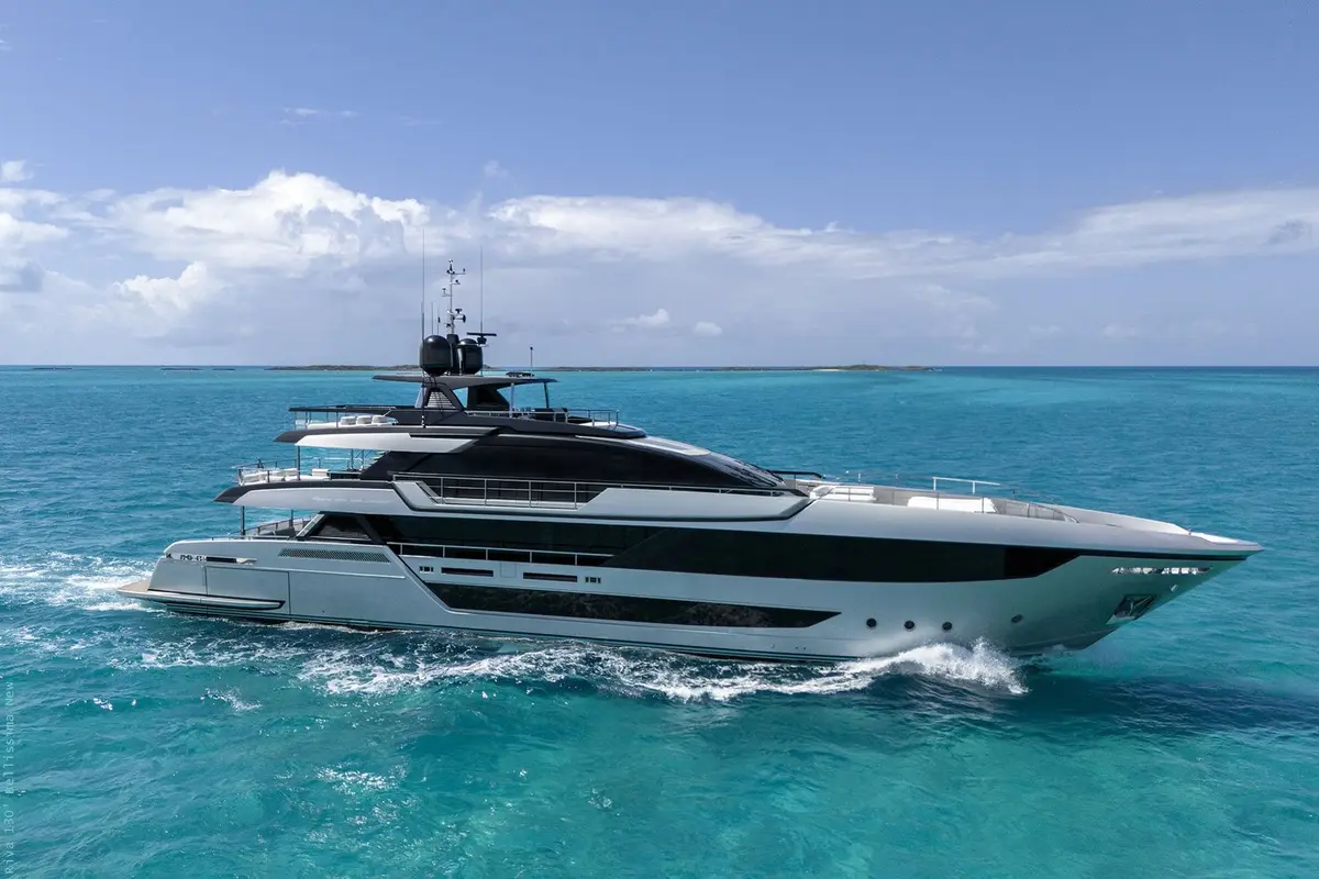 Riva 130 Bellissima, exterior — Yacht Hire Marbella, Marbella. Riva 130 Bellissima — 40m