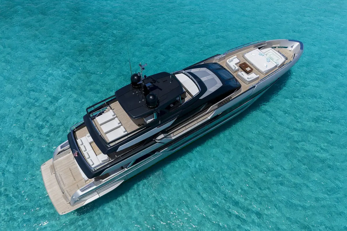 Riva 130 Bellissima, main deck — Yacht Hire Marbella, Marbella. Riva 130 Bellissima — 40m