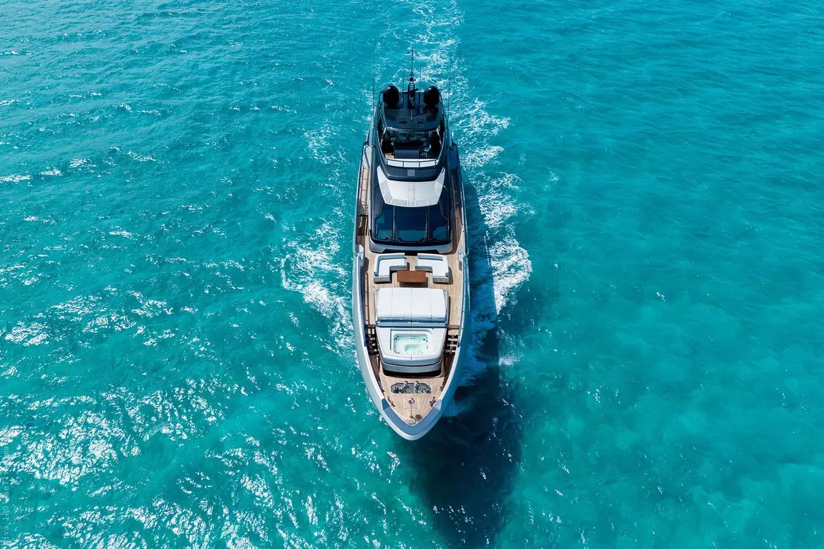 Riva 130 Bellissima, aft deck — Yacht Hire Marbella, Marbella. Riva 130 Bellissima — 40m