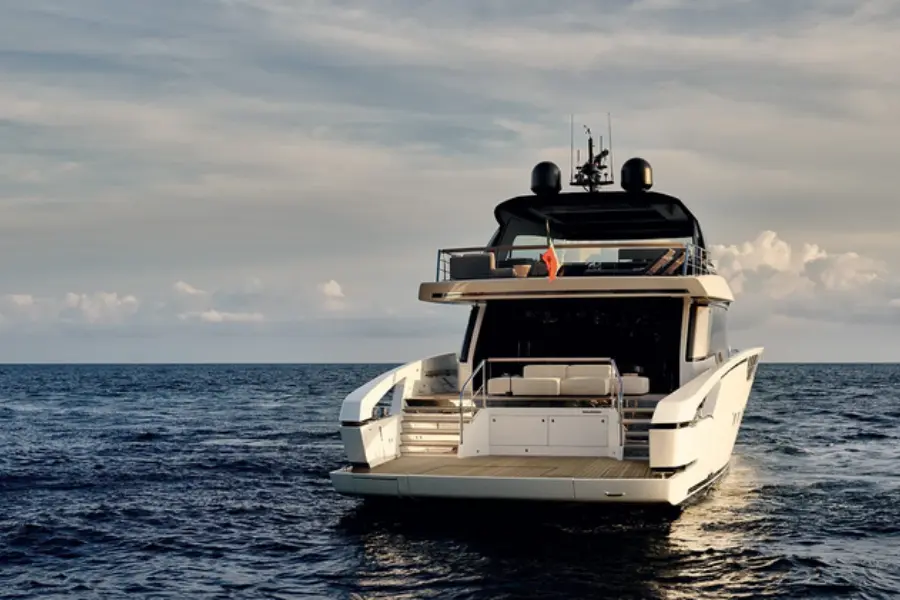 Sanlorenzo 112, aft deck — Yacht Hire Marbella, Marbella. Sanlorenzo 112 — 34m