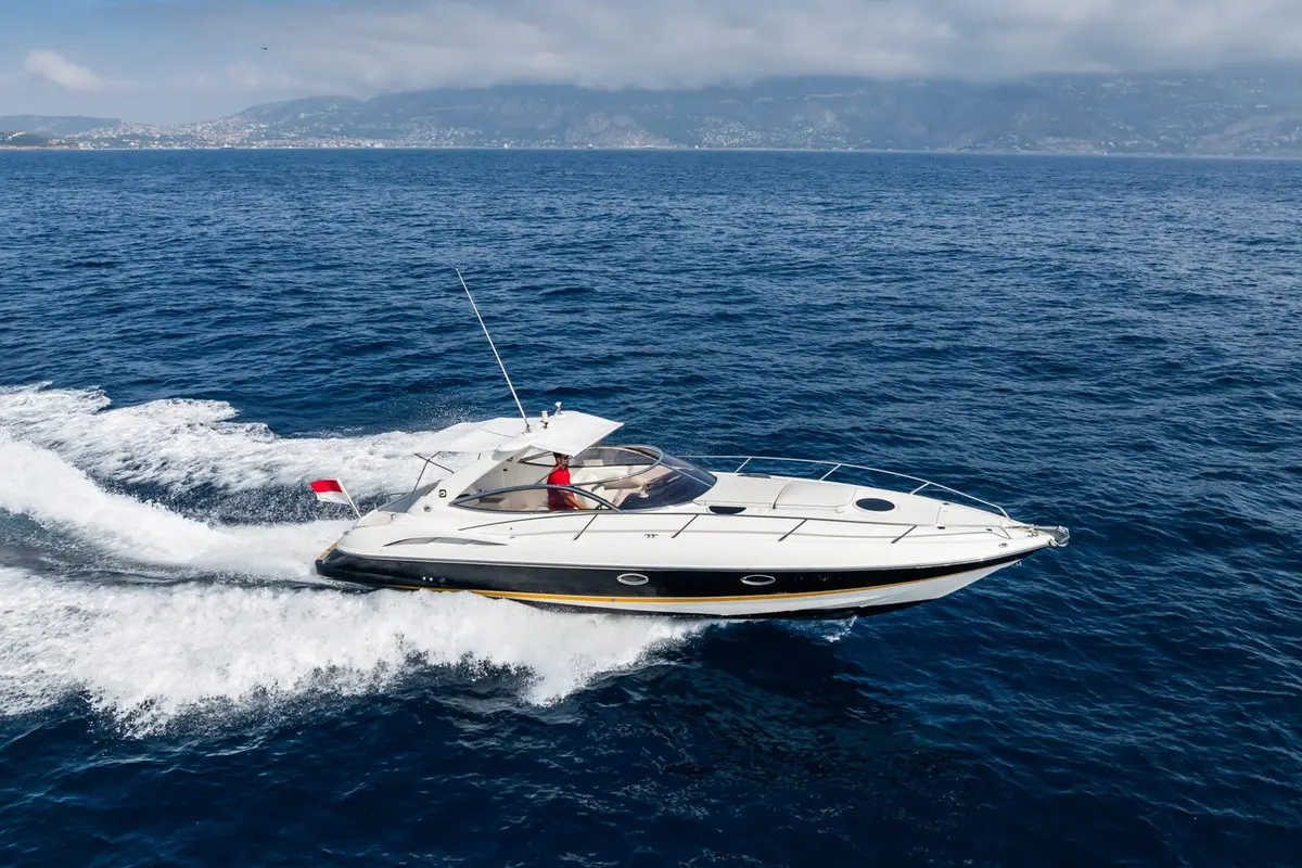 Superhawk 34, exterior — Yacht Hire Marbella, Marbella. A quick sprint out to Estepona's calmer water