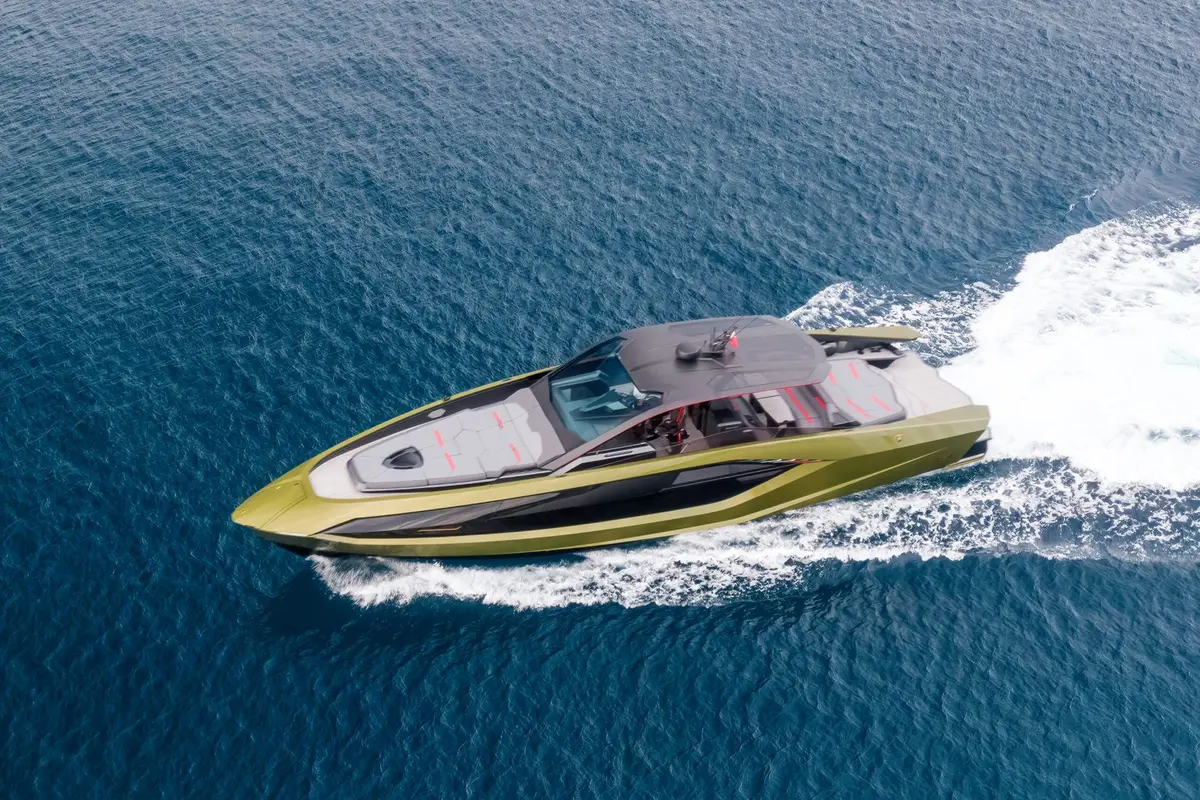 Lamborghini 63, exterior — Yacht Hire Marbella, Marbella. Lamborghini 63 — 20m